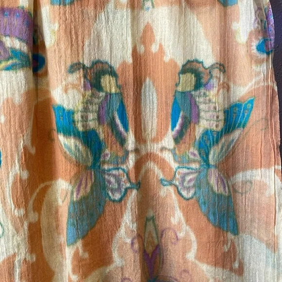 Anthropologie Fluttery Papillon Wool Fringe Scarf - Picture 6 of 10